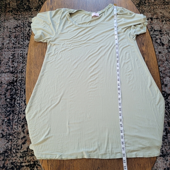 Pink Lilly Basically The Best Sage T-Shirt Dress Size Women's Large - Picture 8 of 10